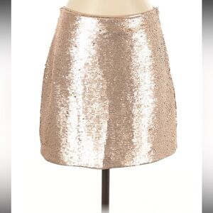 NEW WITH TAGS gold sequined skirt